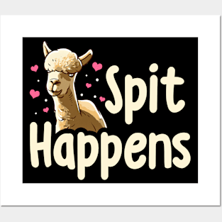 Spit Happens Funny Llama Lover Posters and Art